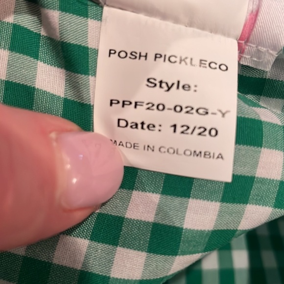Posh Pickle girls green gingham check shift dress sz 8 - Picture 5 of 5